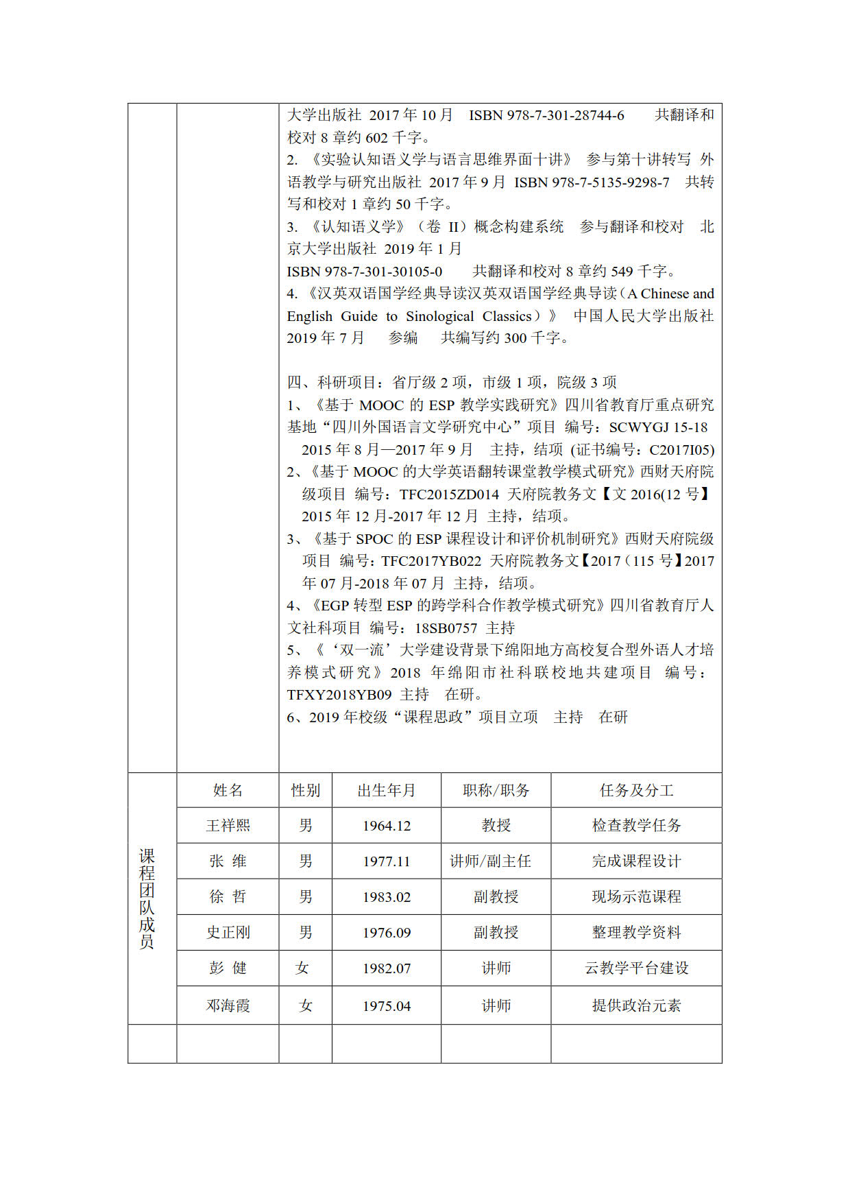 大学英语i省级课程思政示范课程申报书